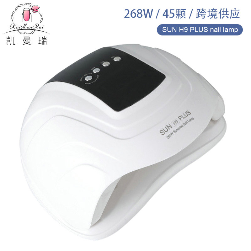 268W alta potencia manicuría lámpara de secado rápido manicuría luz UV + LED doble fuente de luz manicuría lámpara de horno inteligente inducción