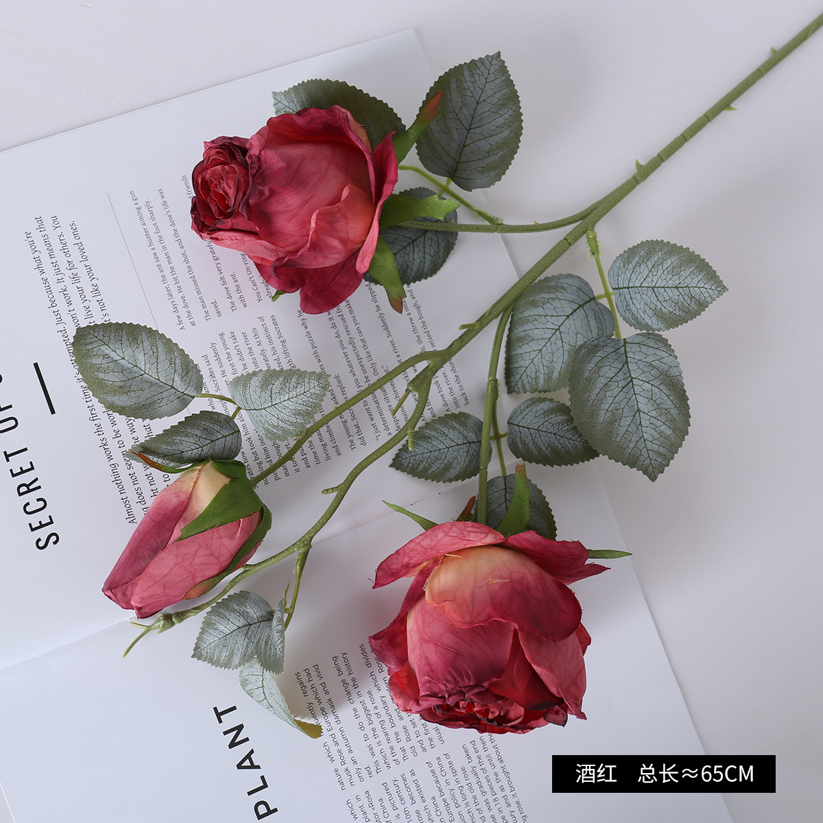 Ramo de Rosas Artificiales de Tela de Seda para San Valentín y Mesa