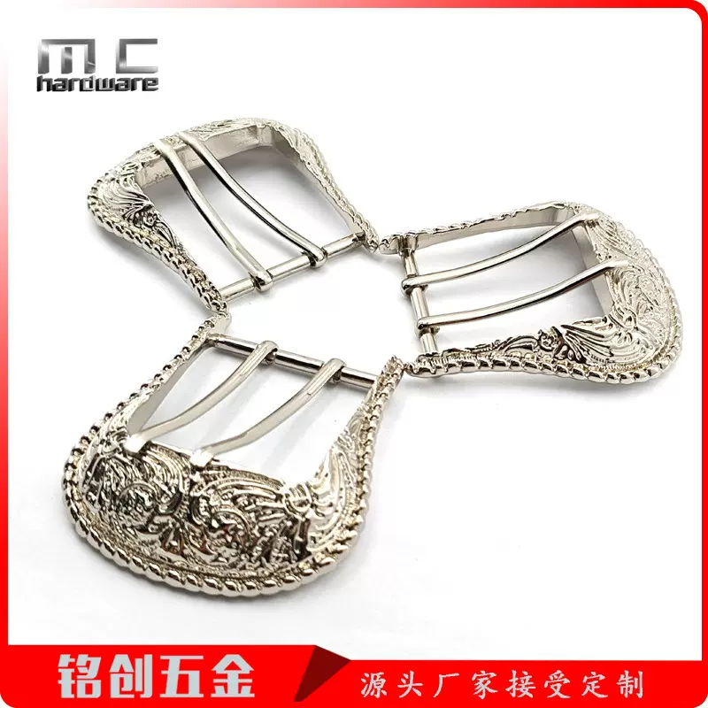厂家批发花纹雕刻服饰扣内径45mn锌合金单针扣皮带扣头腰带扣