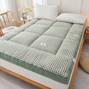 New Yarn-dyed Feather Velvet Mattress Thickened Mattress Cushion Household Upholstered Dormitory Folding Single Double Mattress Class A
