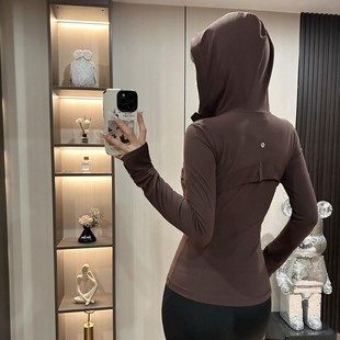 Lulu's original classic Define hooded yoga top for women's long-sleeved sports fitness jacket