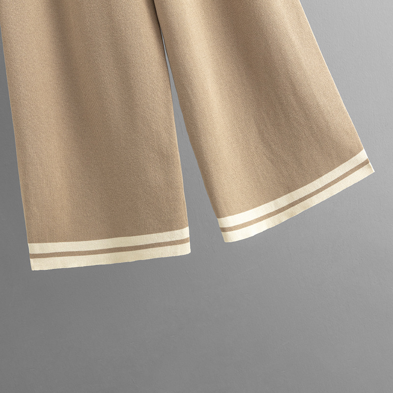Casual Suit Loose Contrast Color Striped Sleeveless Top High Waist Wide Leg Pants Two Piece Set 10 Casual Suit Loose Contrast Color Striped Sleeveless Top High Waist Wide Leg Pants Two Piece Set