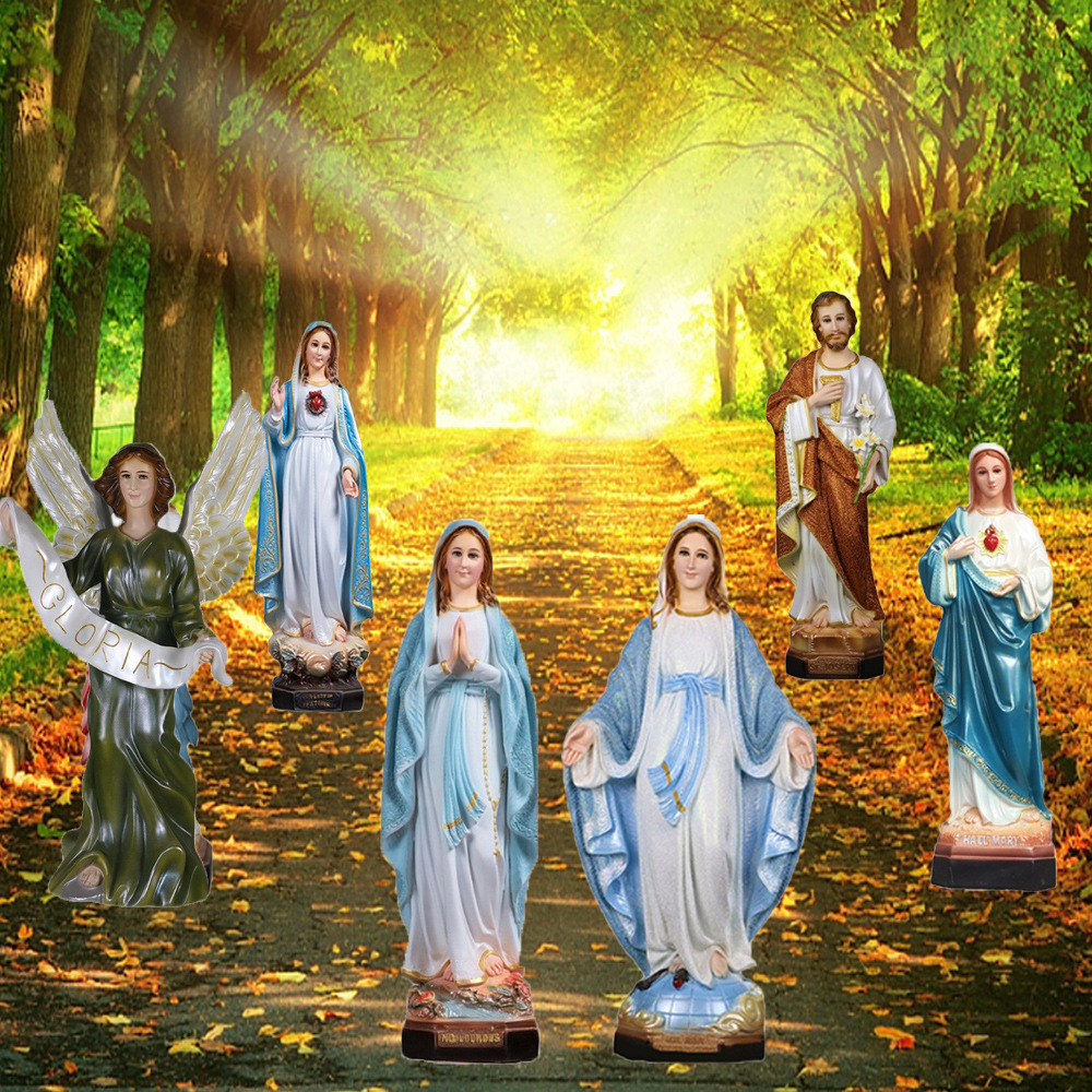EXPRESSIÓN DEL POS 160cm Ornamento de la Virgen de José una estatua de la familia decora la sala de estar de la figura principal