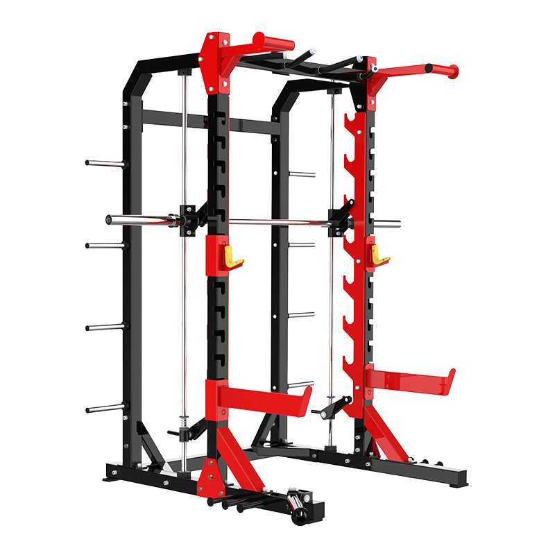 Fábrica gimnasio equipos de gran tamaño multifuncional Smith máquina de cuclillas tipo marco push-up conjunto completo de equipos de ejercicios
