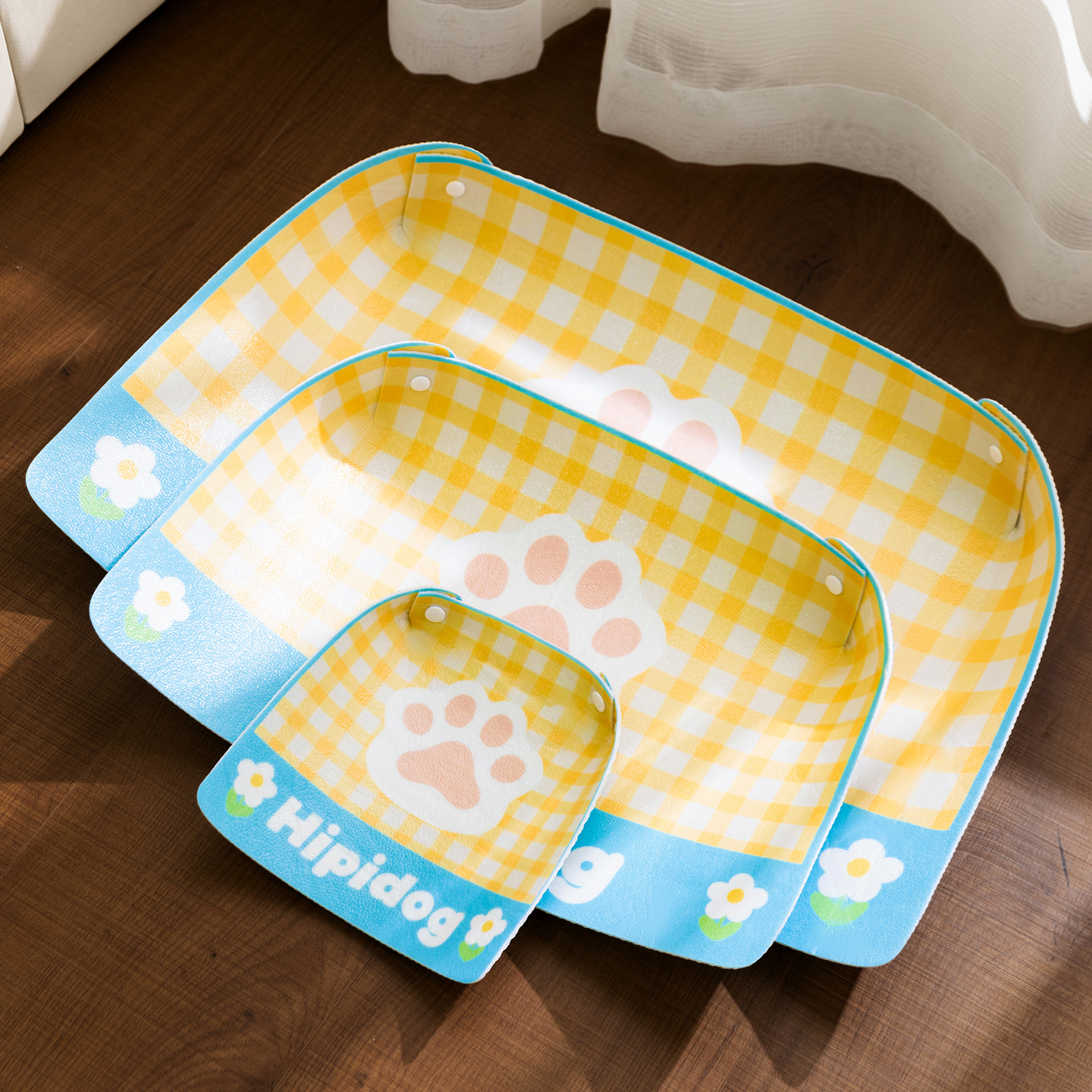Nuevo tipo transfronterizo de alimentación tipo cubo, agua potable, comedor a prueba de fugas, cojín para mascotas, gatos, perros, artículos para el hogar
