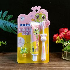Toad Prince Children's Toothbrush Love Teeth Star Crystal Toothpaste 711 Value Set Fruity 3-6-12 Anti-Cavity 712