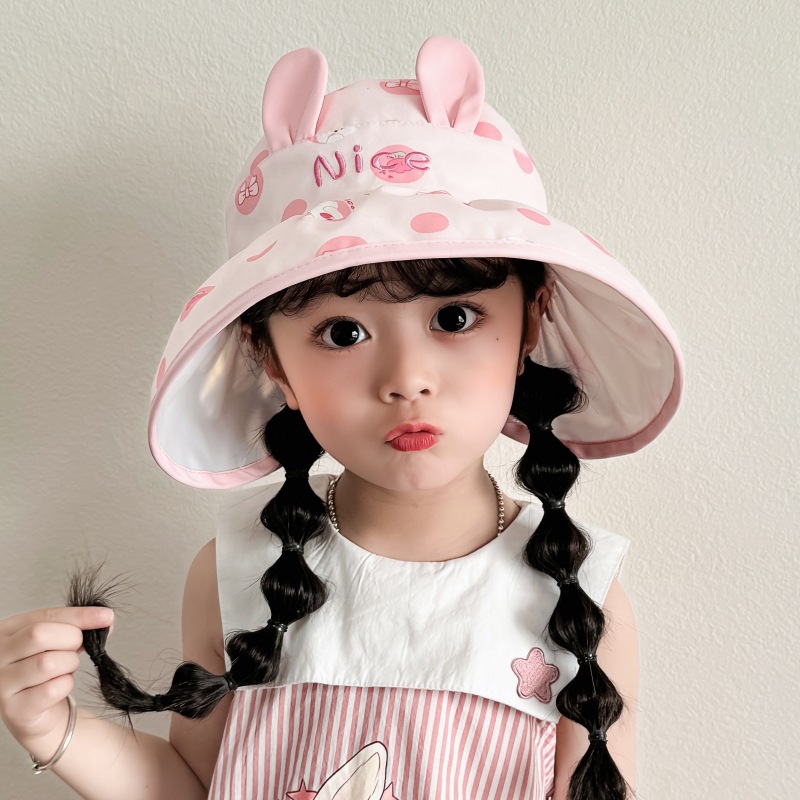 Sombrero para el sol para niños Sombrero de techo vacío de aleros grandes de verano Sombrero para el sol lindo Sombrero de protección solar resistente a los rayos UV para bebés para hombres y mujeres