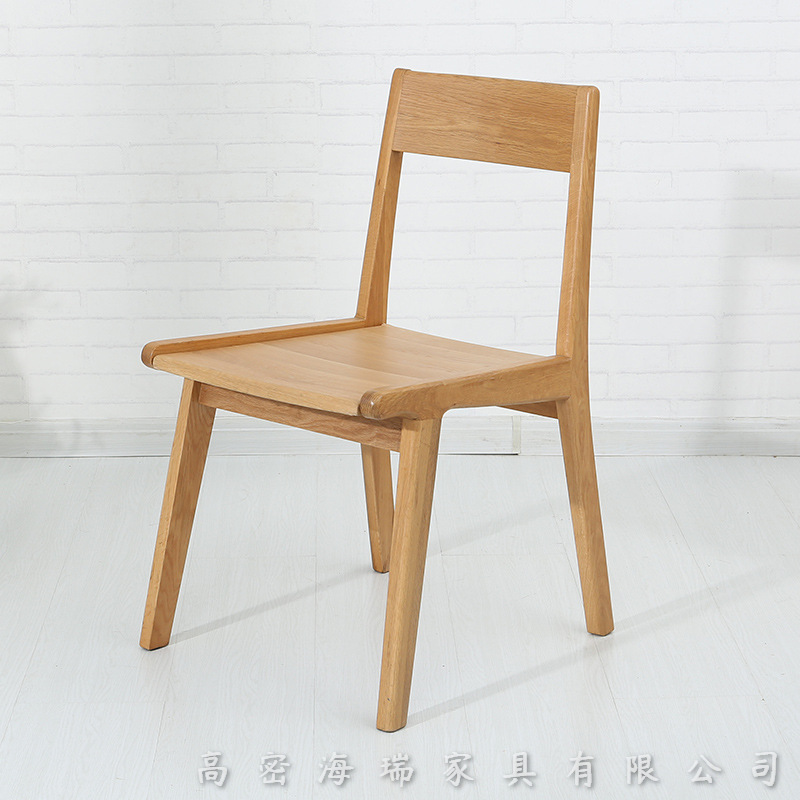 批发北欧实木餐椅 现代创意休闲椅酒店餐厅餐椅组合白橡木日式椅