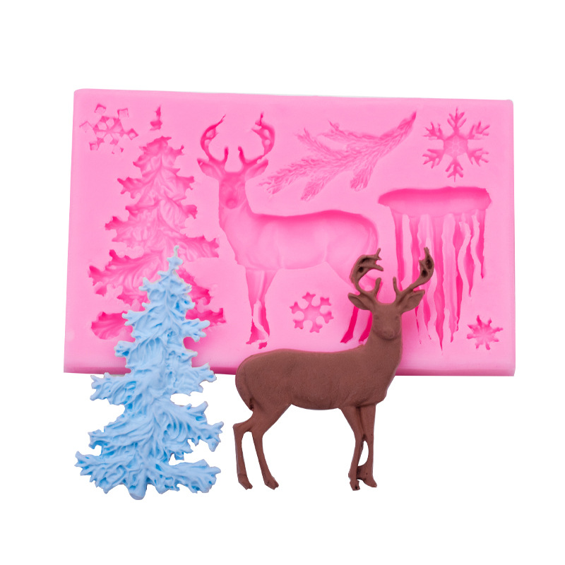 DIY para hornear SERIE DE Navidad 6-piece set traje fondant cake FIESTA DE Navidad molde de silicona decoración de la torta en stock