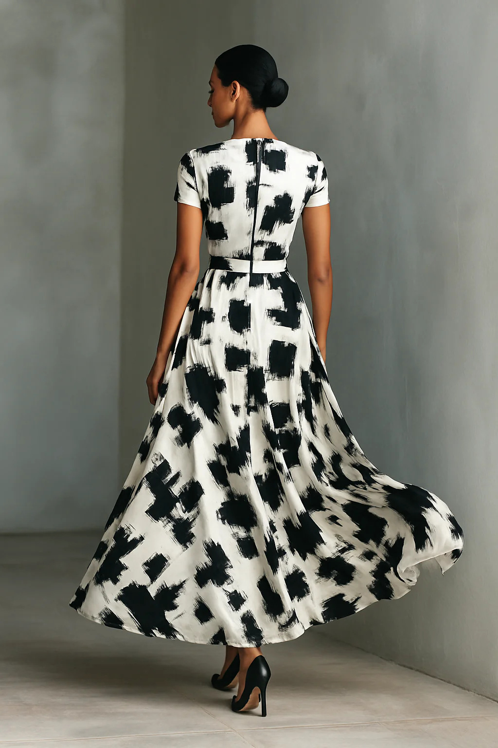 Geometrisches Freizeitkleid Mit Taschen Für Den Urlaub Damen_voghion.com