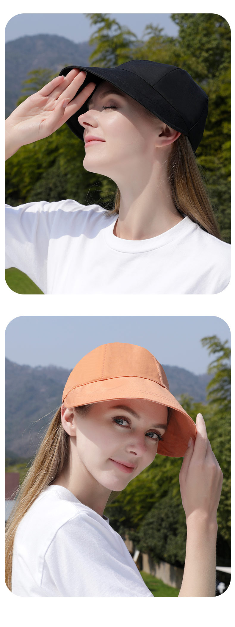 2024 Spring/summer Sunscreen and Sunshade Hats Natural Beauty Tool Black Fashion Casual Versatile and Simple Sun Hat for Women_voghion.com