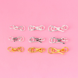 S925 silver buckle S buckle silver hook bracelet buckle necklace buckle hand rope buckle DIY accessories necklace rope fish hook buckle Question Mark Buckle