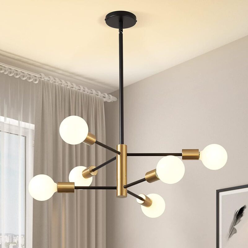 Modern Minimalist Chandelier, Nordic Living Room Lamp, Main Hall Lamp, American Country Industrial Style Bedroom and Dining Room Lighting