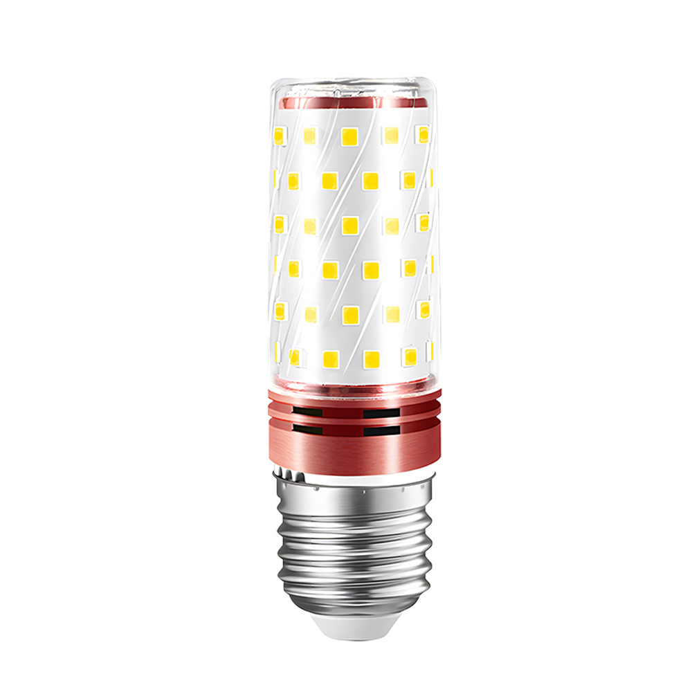 Bombilla LED tipo maíz de alta luminosidad para el hogar, venta al por mayor, alto CRI, base de rosca E27 E14, regulable en tres colores.
