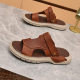 Summer and Winter Genuine Leather Sandals Men's Handmade Light Sole Soft Sole Non-Slip Wear-Resistant Sandals Top Layer Cowhide Sandals