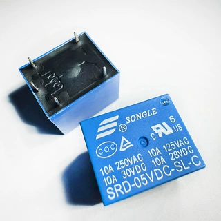 松乐继电器 SRD-05VDC-SL-C  5V 功率继电器 5脚