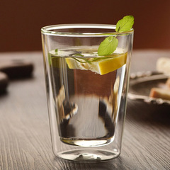 卸売二重層ガラス高ホウケイ酸カップハイエンドガラスティーカップ高断熱緑茶カップ家庭用コーヒーカップ