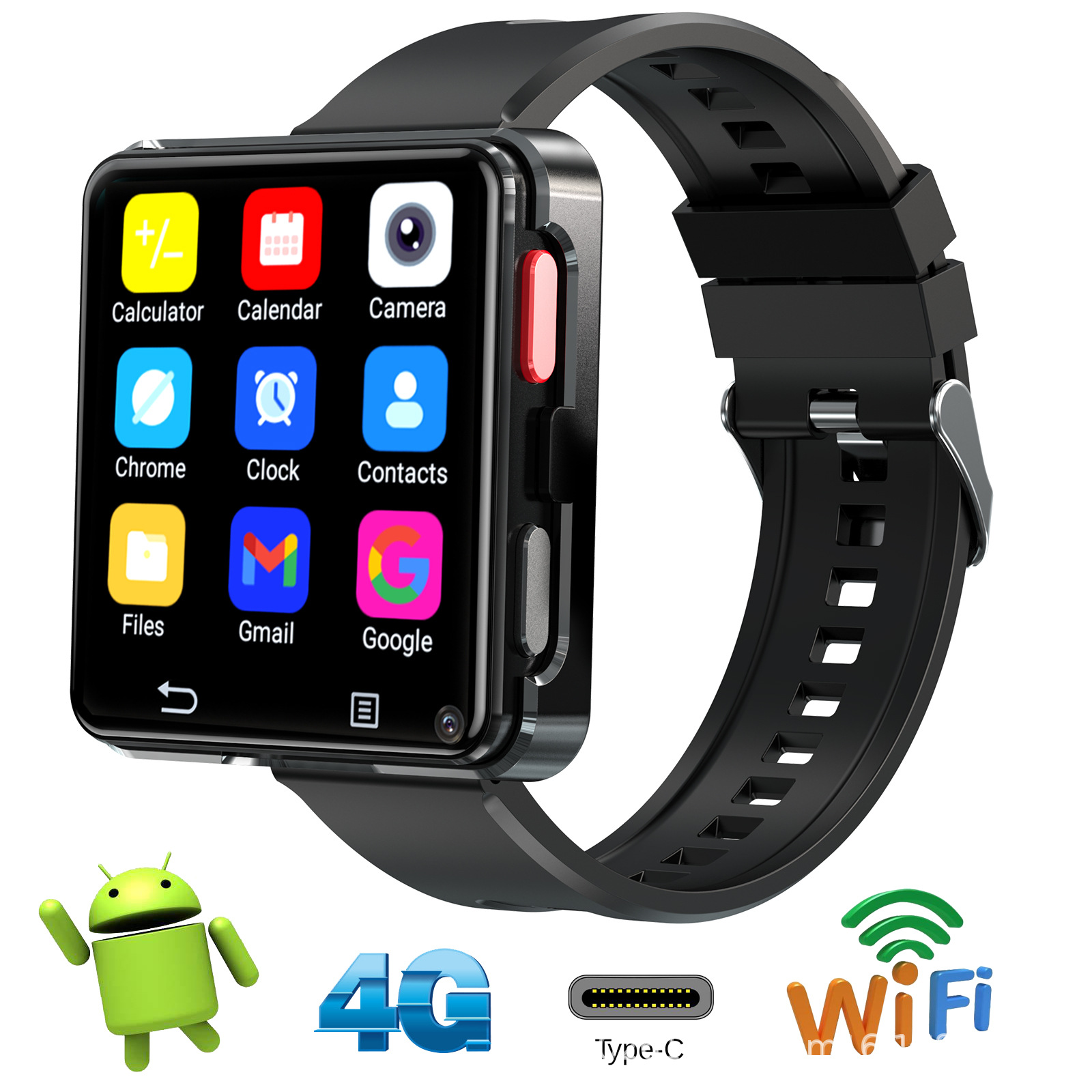 Nuevo PGDWATCH_Q668S998 desmontable pantalla grande Android 11 reloj de teléfono inteligente toda la red tipo C