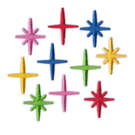 现货新款跨境刺绣布贴补丁贴电脑绣花标刺绣布贴装饰星星贴可定制