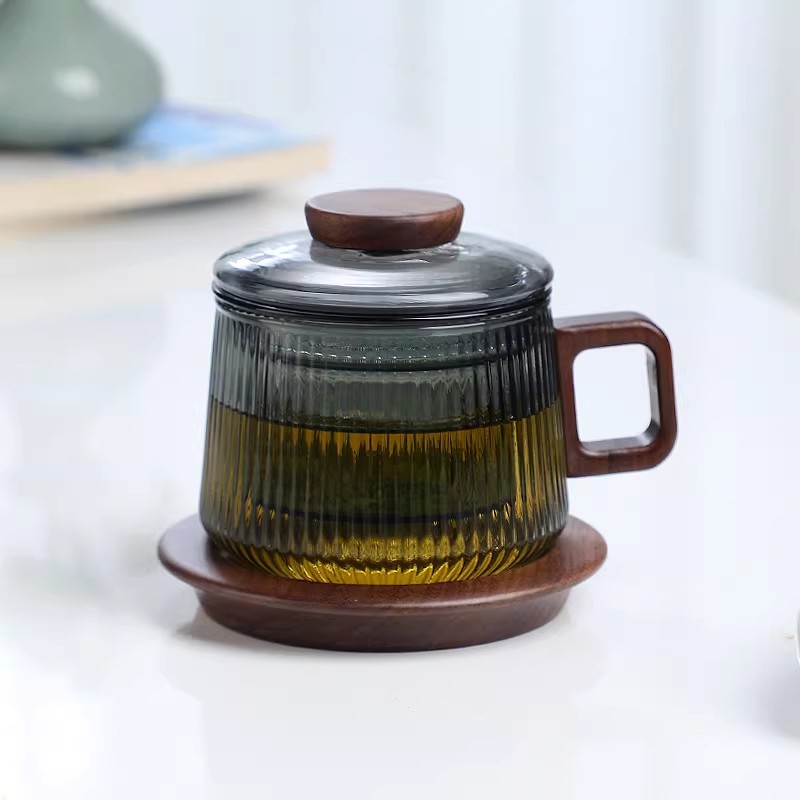 Taza de Té de Vidrio de Borosilicato Alto, Resistente a Altas Temperaturas, para Oficina