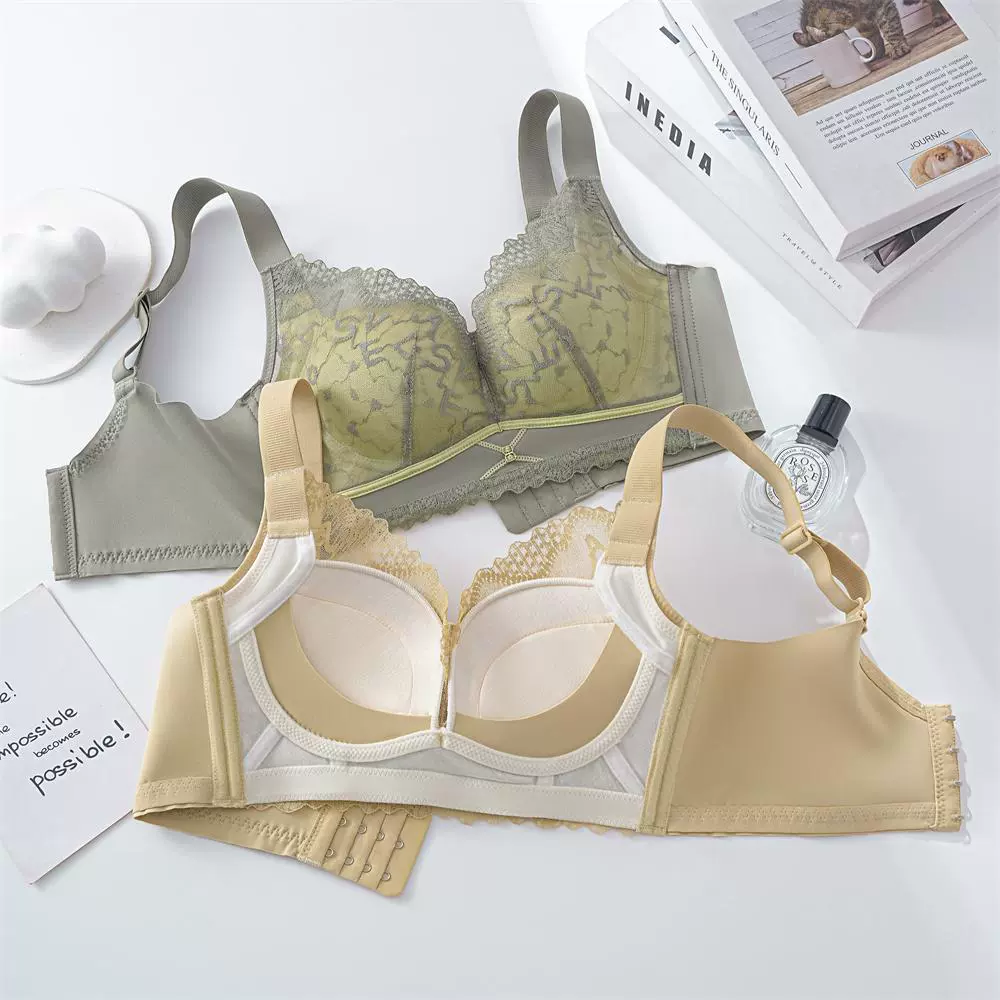 调整型内衣舒适滑滑棉文胸聚拢小胸内衣上托无钢圈文胸新品内衣