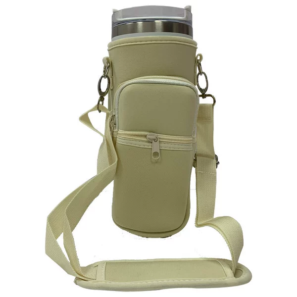 Metal buckle large cup cover + pocket style - skin tone
