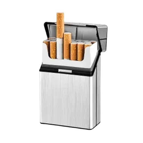Ultra-thin Creative Aluminum Men's Portable Cigarette Case 20 Sticks, Personalized Engraving, Pressure and Moisture Proof, Soft and Hard Universal