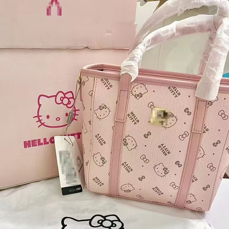 2025 New Hellokitty Shoulder Crossbody Tote Bag Cute Girl's Heart Hello Kitty Bag Vegetable Basket Bag 2025 New Hellokitty Shoulder Crossbody Tote Bag Cute Girl's Heart Hello Kitty Bag Vegetable Basket Bag