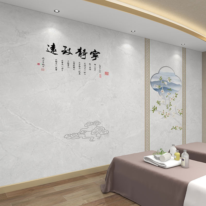 墙纸3d立体中式格栅墙布背景墙壁纸客厅装饰壁布店铺装修壁画|undefined