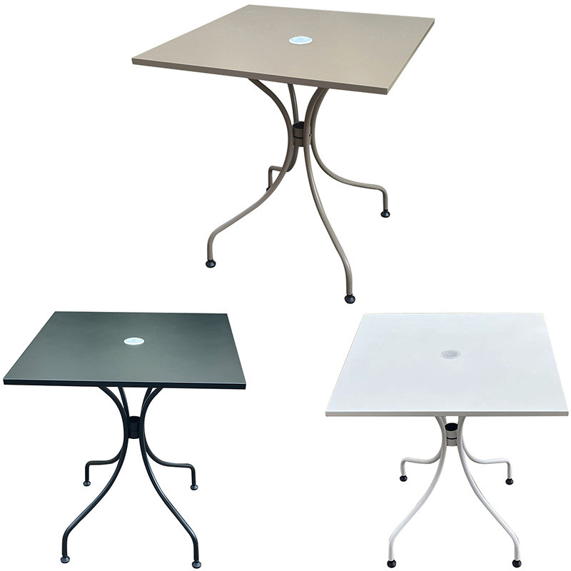 Mesa de hierro cuadrada redonda mesa de hierro mesa de café mesa de té mesa de comedor mesa de hierro forjado mesa redonda al aire libre mesa larga mesa de metal al aire libre