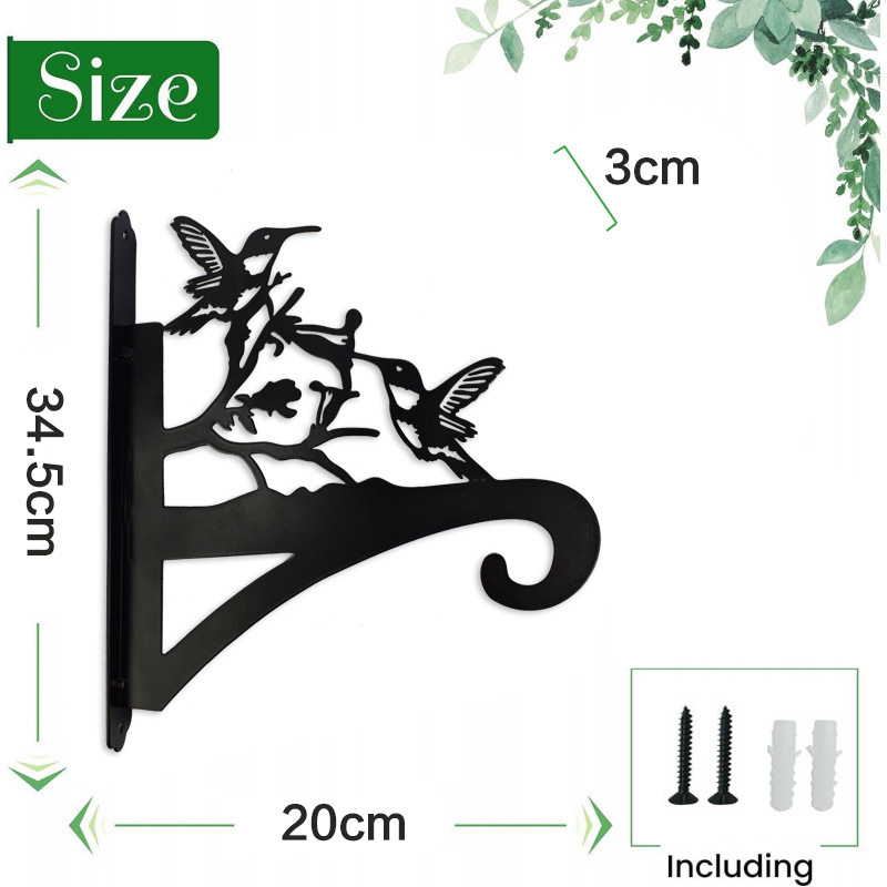 Solar patio exterior pared estante gancho de metal hadas de flores modelado pájaros pared hexágono lámpara personalizada