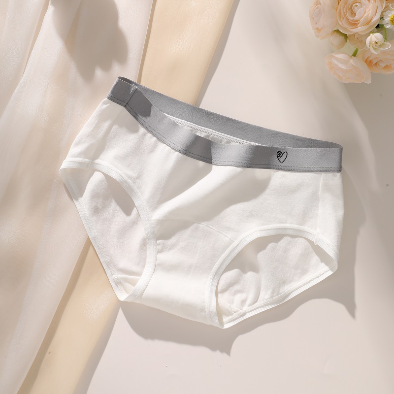 Algodón puro para mujer antibacteriano alargado entrepierna delantera algodón sin costuras cintura media triángulo de mujer ropa interior corta transpirable ropa interior de mujer