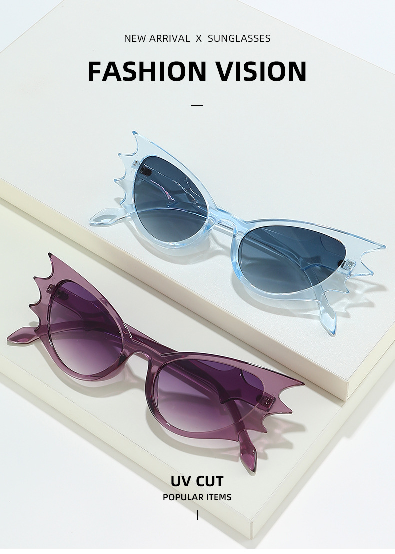 50g Weight Full Frame Glasses Structure Sunglasses Classification PC, UV400 Protection Lens Material Special-Shaped Mirror Glasses Style Outdoor, Party Occasion Geometric Pattern All Seasons Season Women's Gender Novelty, Streetwear Style Novelty Streetwear Geometric PC UV400 Protection Special-Shaped Mirror Full Frame Women's Sunglasses 无