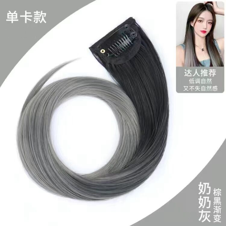Extensión de Cabello Liso de Una Pieza de Fibra Sintética de Alta Temperatura