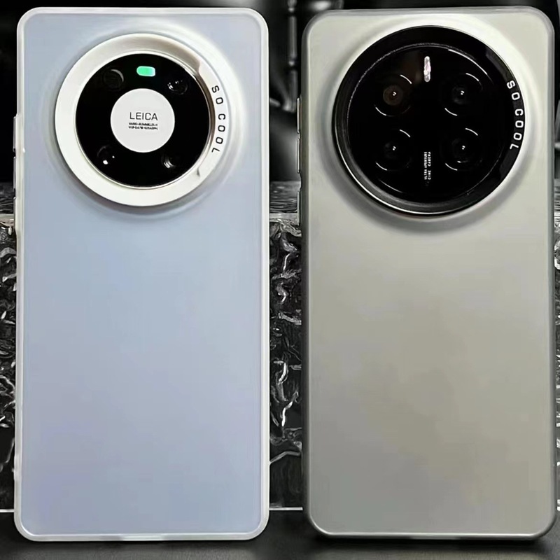 Solid Color Silver Suitable for Huawei Mate70 Pro Matte Phone Case Honor 100 Simple P70 Stylish Nova12