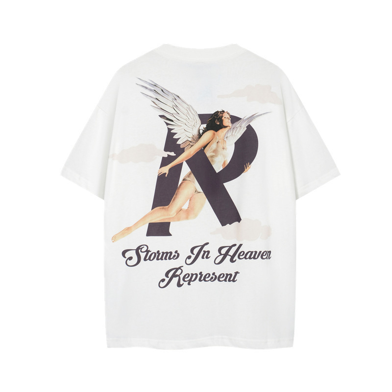 Represrep杜賓犬水洗いして古いアメリカのファッションブランドのヴィンテージのレトロなサメの半袖のtシャツの男をします。|undefined