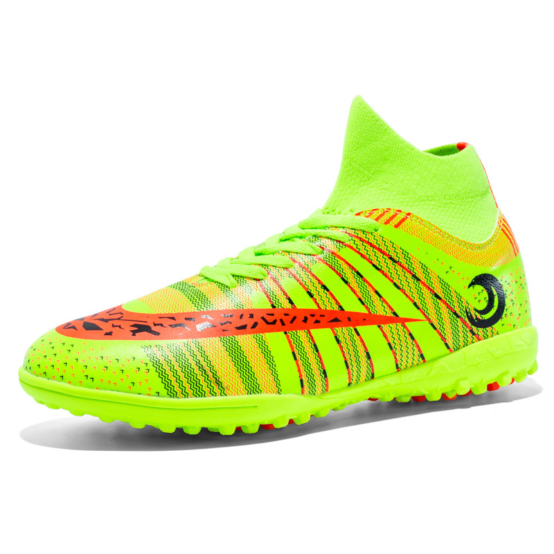 2023 nuevos zapatos de fútbol para hombres con clavos de lazos TF zapatos de entrenamiento de clavos largos zapatos de fútbol para adultos resistentes al desgaste