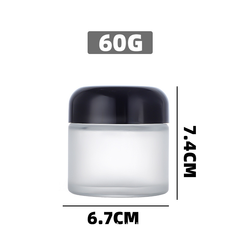 Botella para crema de ojos, botella cosmética, botella de vidrio marrón a prueba de luz para crema, botella recargable para crema facial, botella esmerilada con diseño a prueba de luz