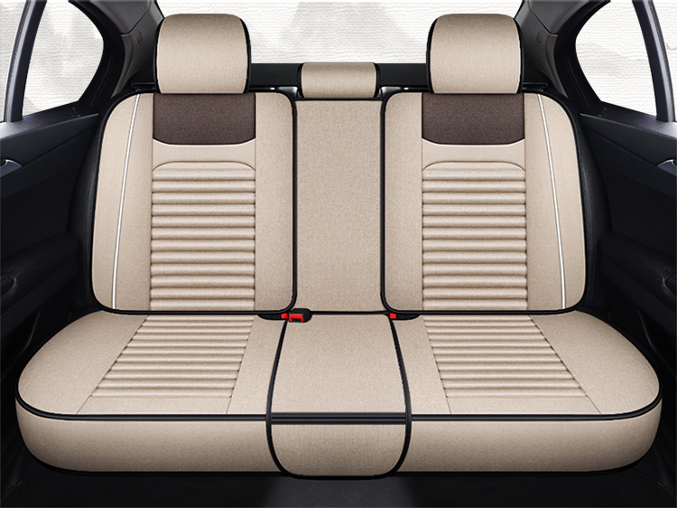 New Car Seat Covers for All Seasons, Linen Seat Cushions for Small Cars, Spring and Summer Car Seat Covers, Full Coverage Ice Silk Special Seat Cushions