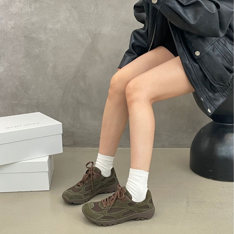 SGIRL TWTW复古拼接德训运动鞋女2025新款百搭休闲百搭阿甘老爹鞋|undefined