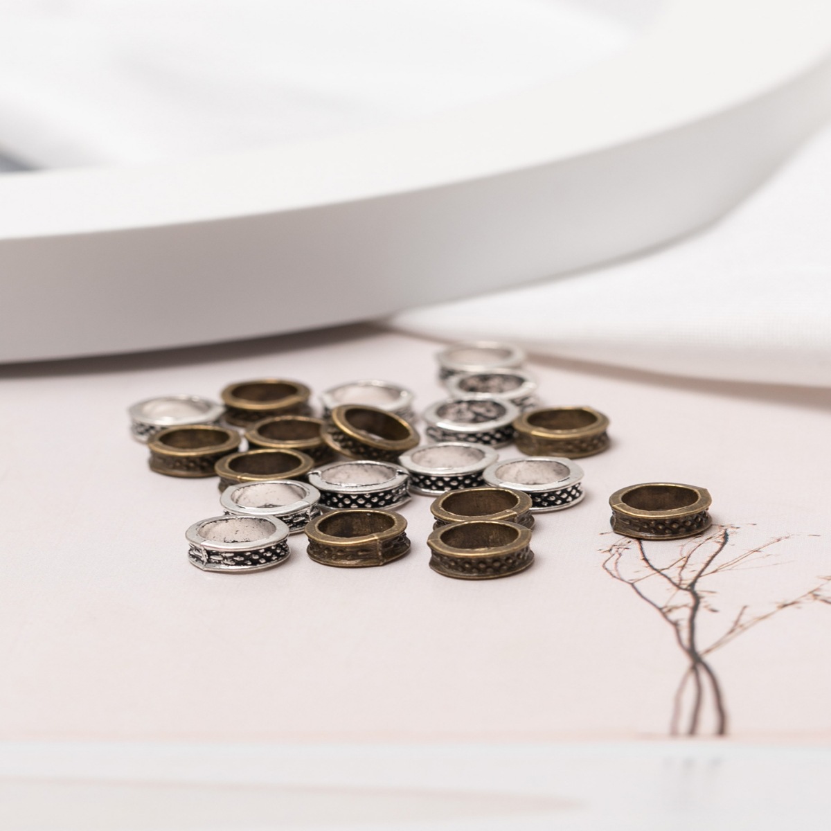 Sucio anillo de la trenza hebilla de metal hebilla de pelo anillo de accesorios para el cabello anillo de pelo tocado vintage hebilla decorativa trenzado adorno para el cabello tocado anillo de pelo