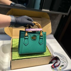 2025春季新款Diana真皮竹节女包手提包百搭简约复古单肩斜挎包包