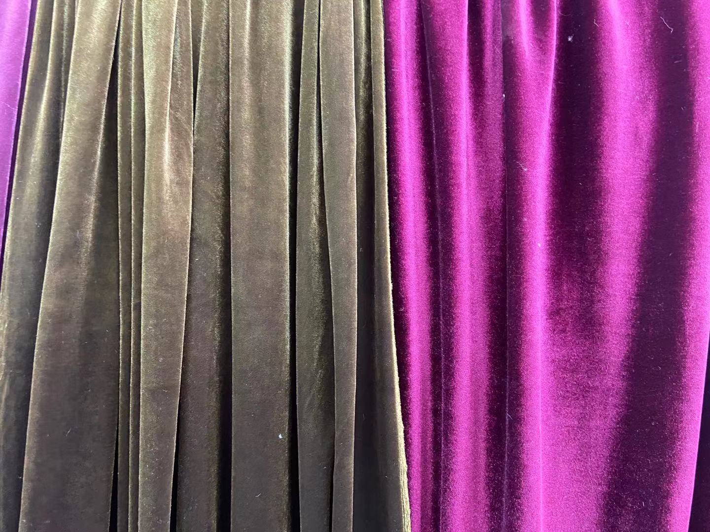 Tela de ropa de terciopelo dorado de terciopelo coreano tela de traje de camisa de vestir de terciopelo no invertido de terciopelo liso