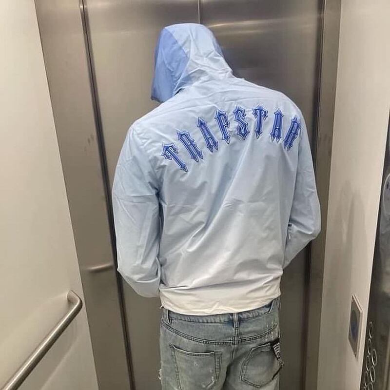 American Trapstar Embroidered Letter Jacket Windbreaker for Men and Women Loose Casual Hooded Jacket Cardigan Jacket Trendy