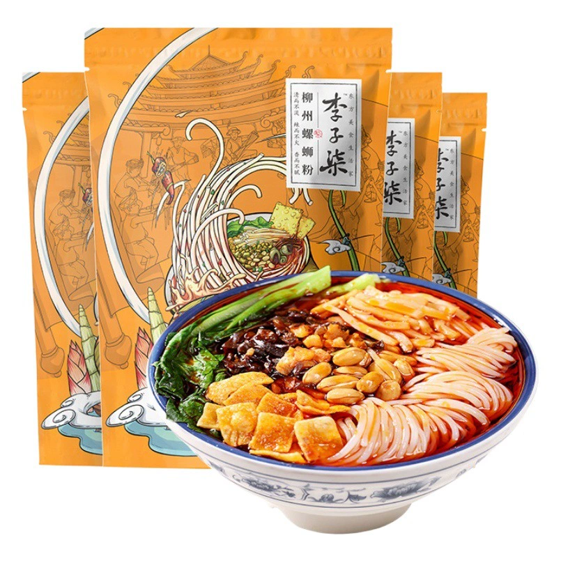 Порошок улитки сливы Ци 335 г Лючжоу Гуанси специальность вонючие сокровища улитка винт удобный рисовая лапша быстрого приготовления Чистая красная оптом