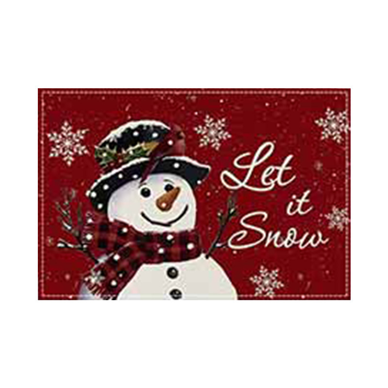 クロスボーダー爆発クリスマス雪だるま食事マット雪格子テーブルマットクリスマスパーティー装飾断熱マット祝日装飾|undefined