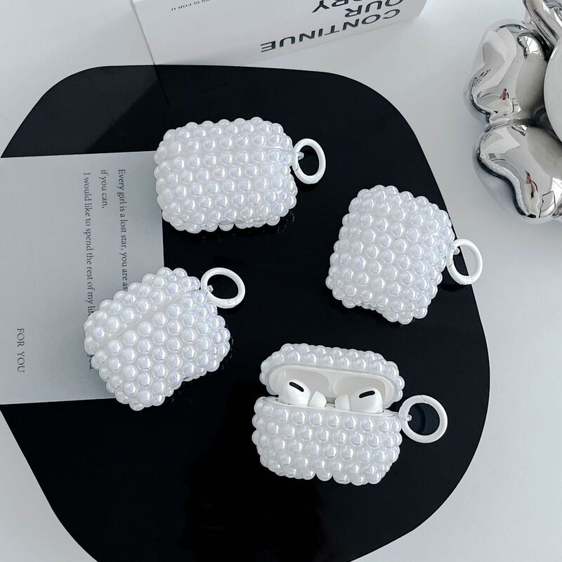 Laser White Pearl Earphone Protective Case Suitable for Apple AirPods Pro2 Earphone Protective Case Wireless Bluetooth Laser White Pearl Earphone Protective Case Suitable for Apple AirPods Pro2 Earphone Protective Case Wireless Bluetooth