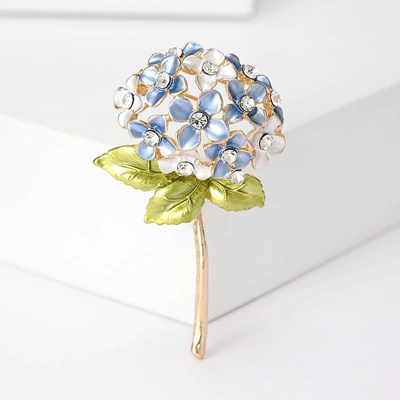 Korean Fashion New Alloy Yaxa sancaqları - blue-and-white-3859-bl-size-54311cm-weight-10g
