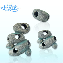 热卖鱼缸造景迷你鹦鹉鱼躲避洞水族箱瓦罐屋慈鲷鱼繁殖罐新假山