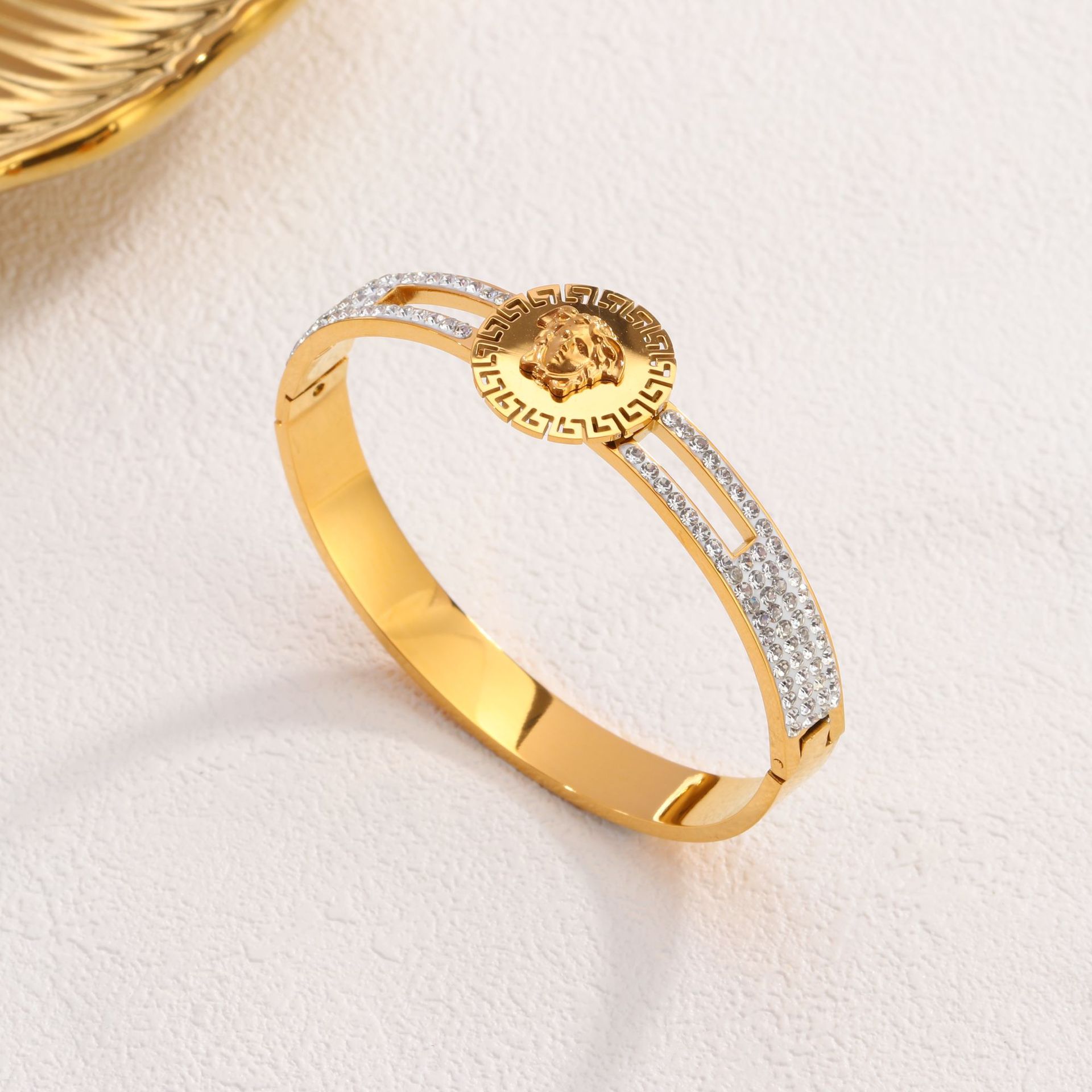 41 헤드 머드 다이아몬드 팔찌 골드